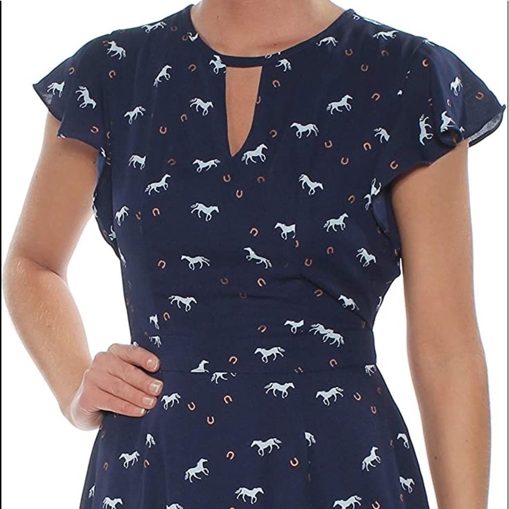 Maison Jules horse and horseshoe print dress